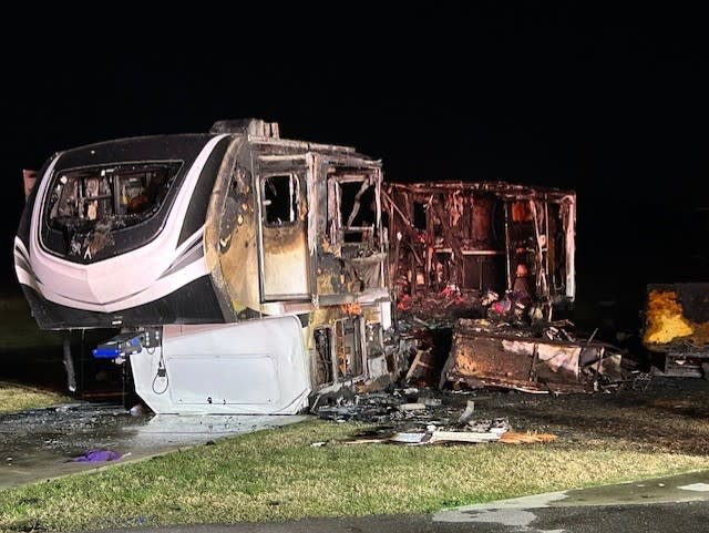 5th Wheel RV Destroyed by Fire